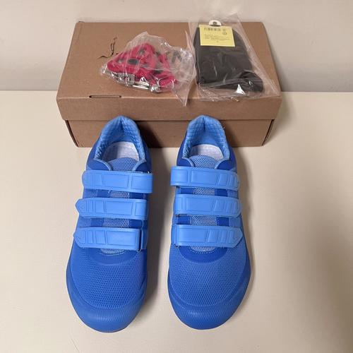 Men's & Women's Peloton-Compatible Cycling Shoes - Size M9/W11, Blue - Perfect for Indoor Cycling, Road Biking & Spin Classes