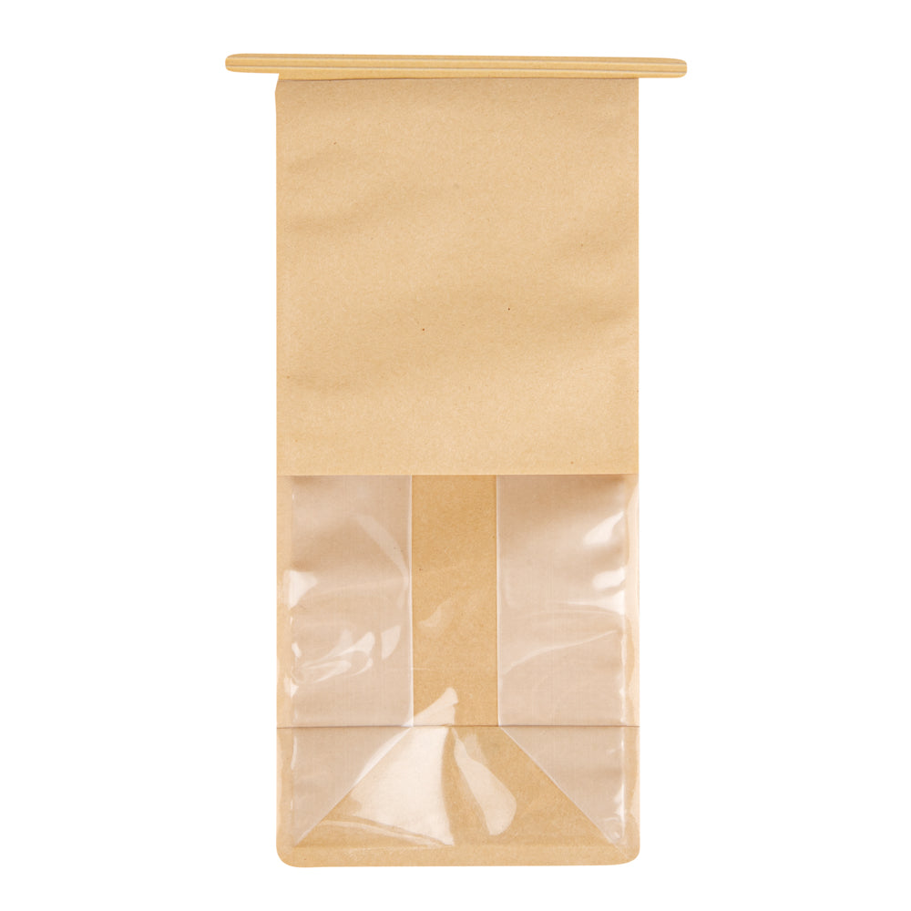 Premium Kraft Cotton Paper Tin Tie Bags with Clear Window - 5