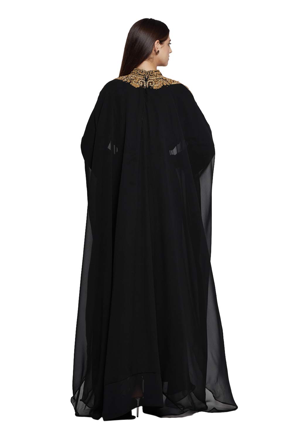 Elegant Women's Kaftan Farasha Long Sleeve Maxi Dress - Ethnic, Bridal, Evening & Party Wear with Free Scarf - Perfect for Weddings, Beach Vacations & Special Occasions