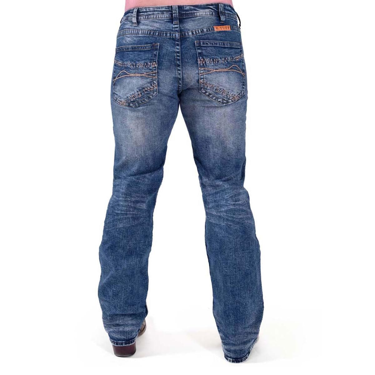 Men's Western Bootcut Jeans - B. Cruzn' Light Wash Denim for Cowboy Style & Casual Wear
