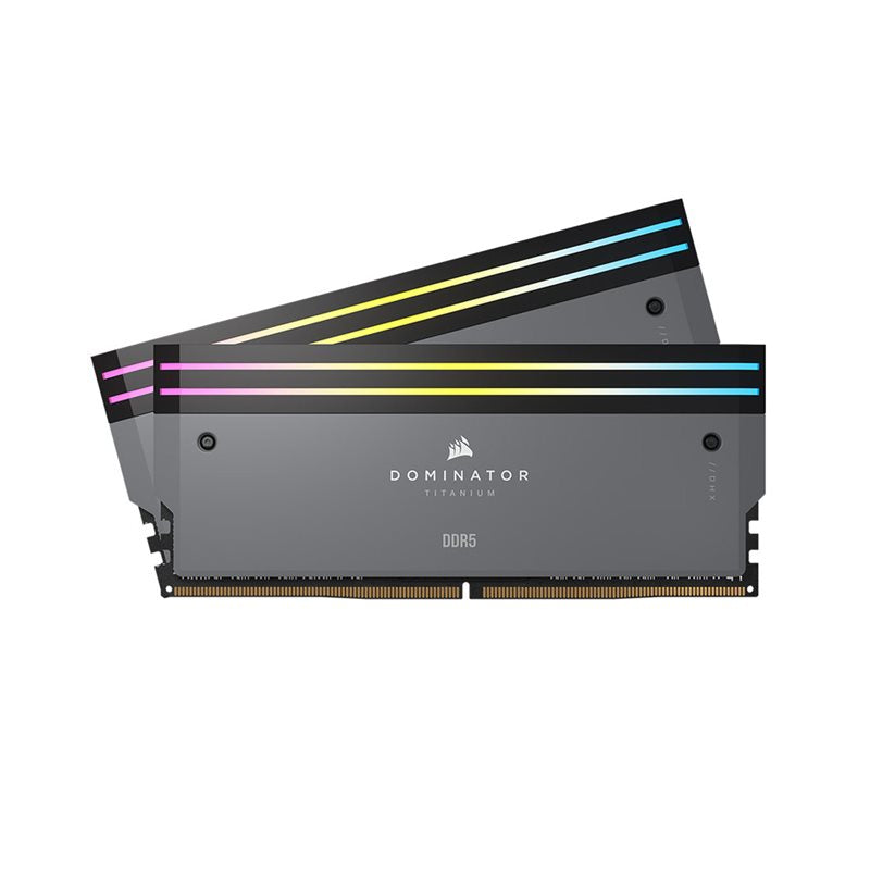 Corsair Dominator Titanium 64GB (2x32GB) DDR5 6000MHz CL30 RAM - AMD EXPO & Intel XMP Certified Gaming Memory Kit (CMP64GX5M2B6000Z30) - Premium Grey for High-Performance PC Builds & Gaming Rigs