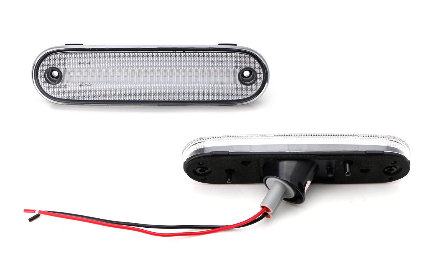 1990-2005 Miata MX-5 Clear Side Marker Light Housing with Pigtails - Direct Replacement LED Compatible for Improved Visibility - Perfect for Night Driving & Car Restoration Projects