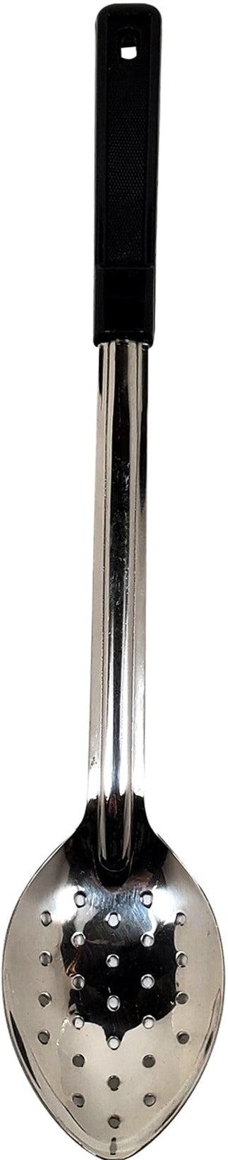 Stainless Steel Basting Spoon with Perforated Head & Comfortable Plastic Handle - Perfect for Basting, Cooking, and Serving Sauces, Soups, and Gravies
