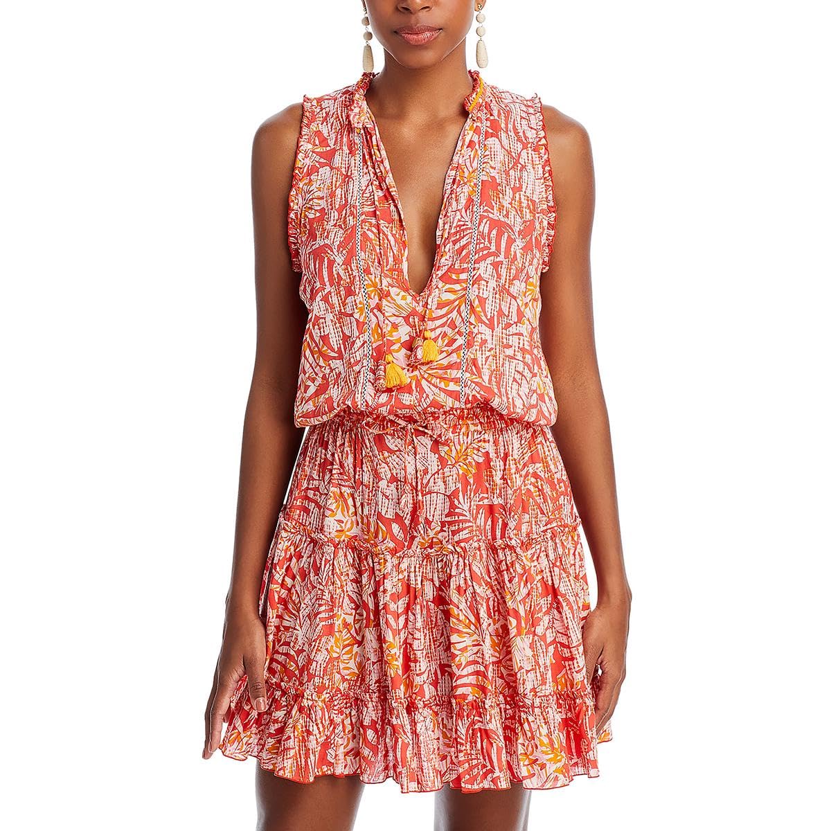 Women's Clara Floral Print Midi Dress - Elegant Summer Flowy Dress for Casual Outings, Beach Vacations & Date Nights