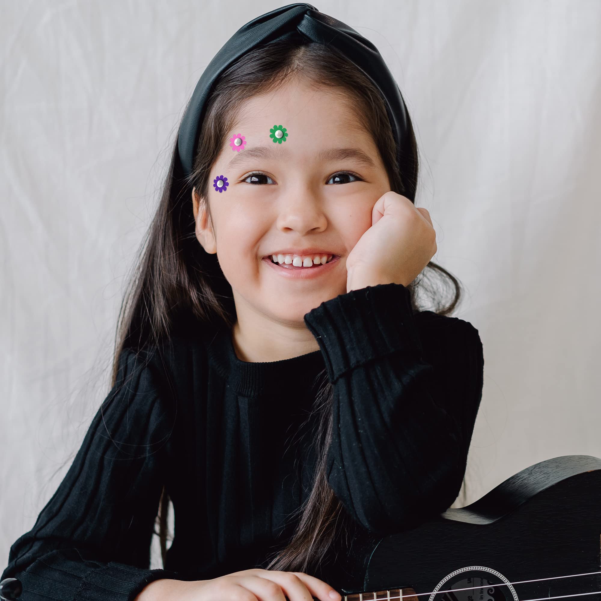 Comet Busters Cute Floral Baby Bindis for Girls - 6mm Face Decoration Stickers (BB019) - Perfect for Birthday Parties, Festivals & Kids Costume Accessories