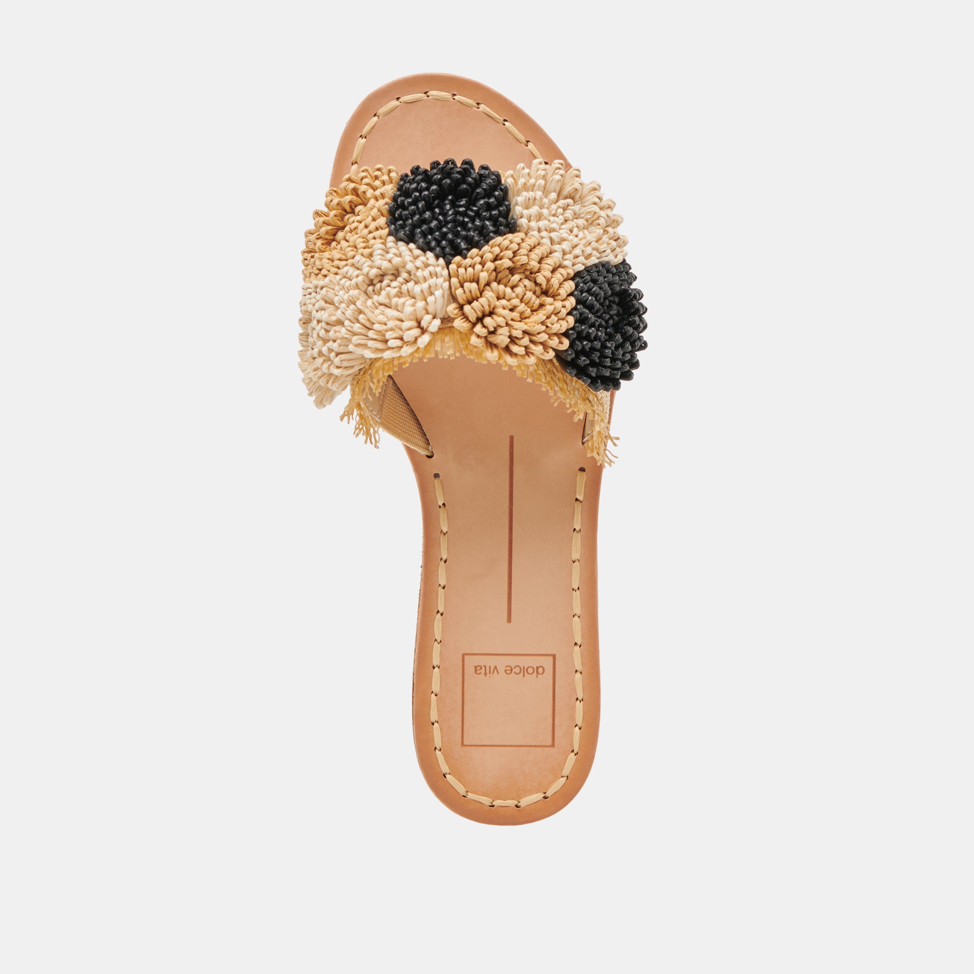 DANELA Women's Black Natural Raffia Sandals - Comfortable & Stylish Summer Beach Shoes for Walking, Travel & Outdoor Activities