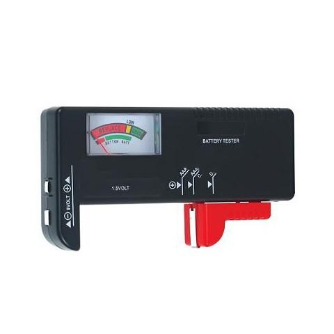 Universal Battery Tester for AA AAA C D 9V Batteries - Check Voltage of Alkaline Lithium Rechargeable Batteries - Perfect for Home Office Toys Flashlights Emergency Kits