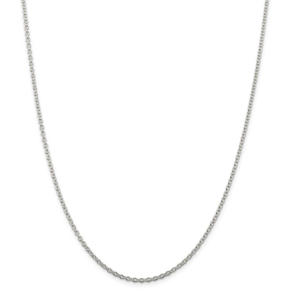 2.25mm Sterling Silver Classic Solid Cable Chain Necklace - Elegant Black Bow Pendant for Women | Perfect for Everyday Wear, Gift Giving & Special Occasions