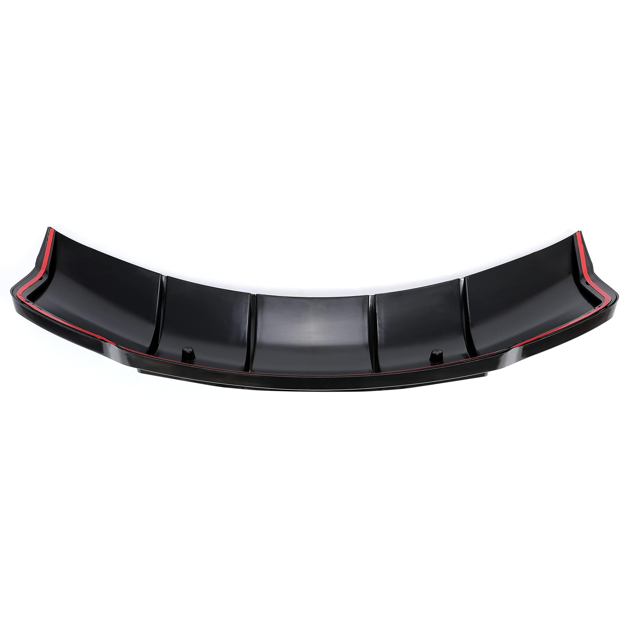 KUAFU Rear Diffuser for 2017-2023 Tesla Model 3 Sedan - V Style Rear Bumper Lip Valance Splitter Body Kit (ABS Plastic, Black) - Enhances Aerodynamics & Sporty Look for Street Racing & Car Shows