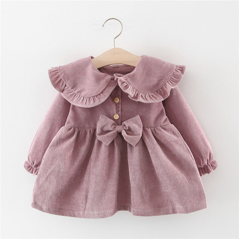 Adorable Baby Girl Christmas Dresses with Bow Knot - Long Sleeve Holiday Party Outfits for Toddlers & Infants - Perfect for Christmas Photos, Family Gatherings & Festive Celebrations
