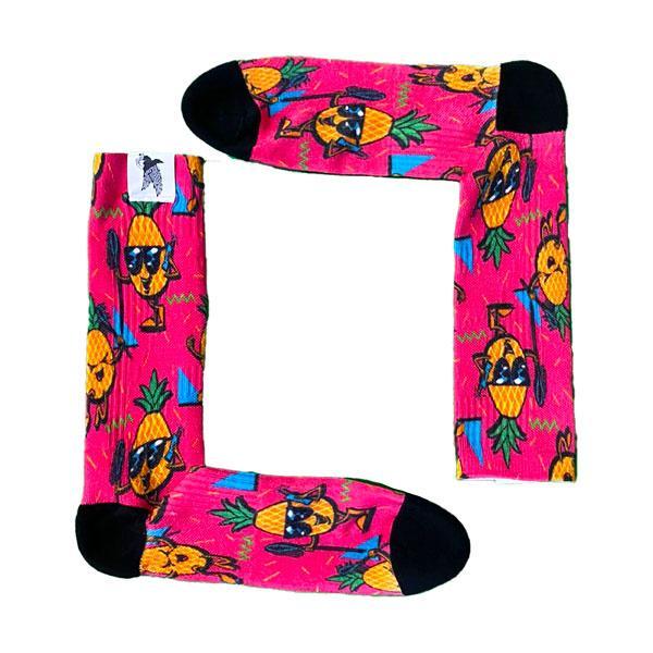 Youth Pineapple Lax Crew Socks - Fun & Comfortable Cotton Socks for Boys & Girls - Perfect for Sports, School & Casual Wear
