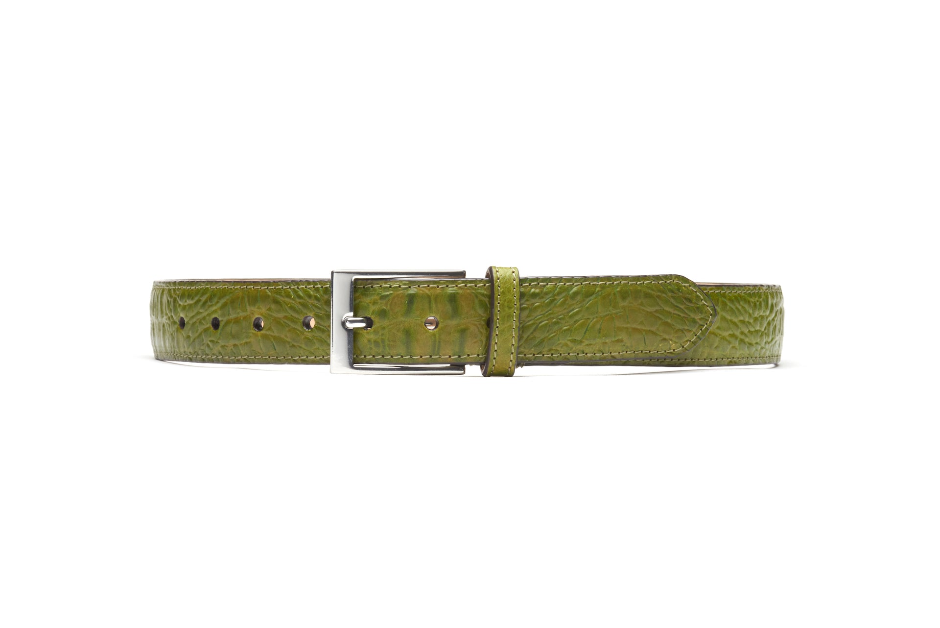 Flat Belt for Women & Men - Adjustable Green Waist Belt (Sizes S, M, L) - Perfect for Casual Wear, Office Outfits & Jeans