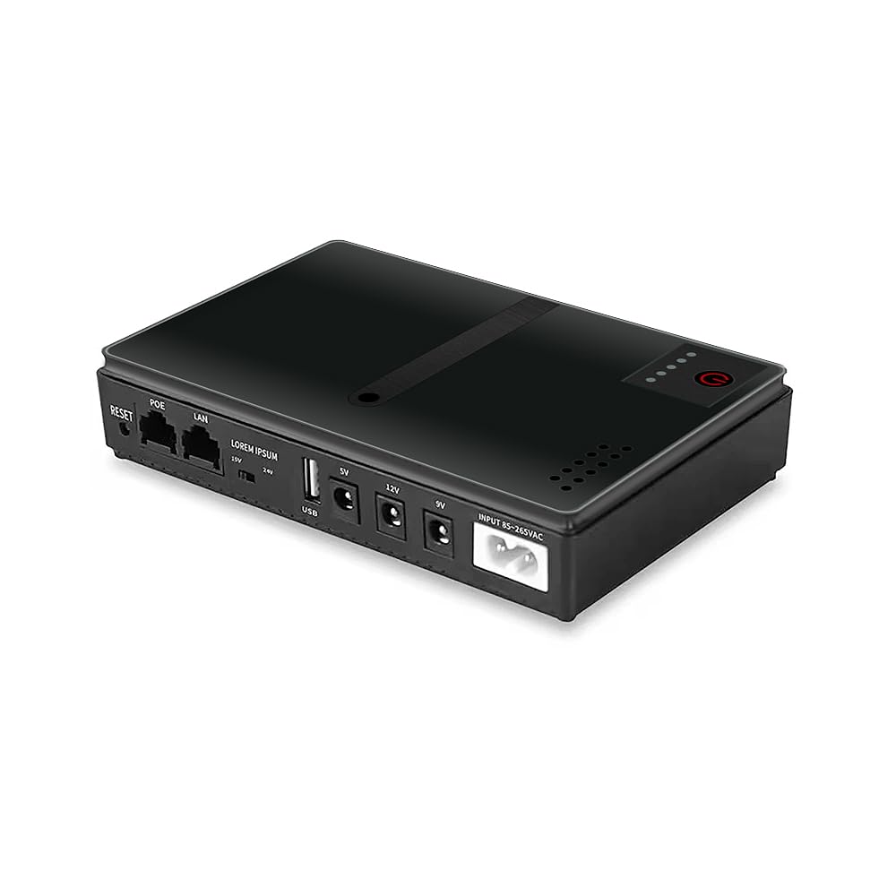 YIWENG 5V 9V 12V DC UPS Uninterruptible Power Supply for Router, Optical Switch, Access Control, Security Camera & Cellphone Backup - Reliable Power Source for Home & Office Electronics