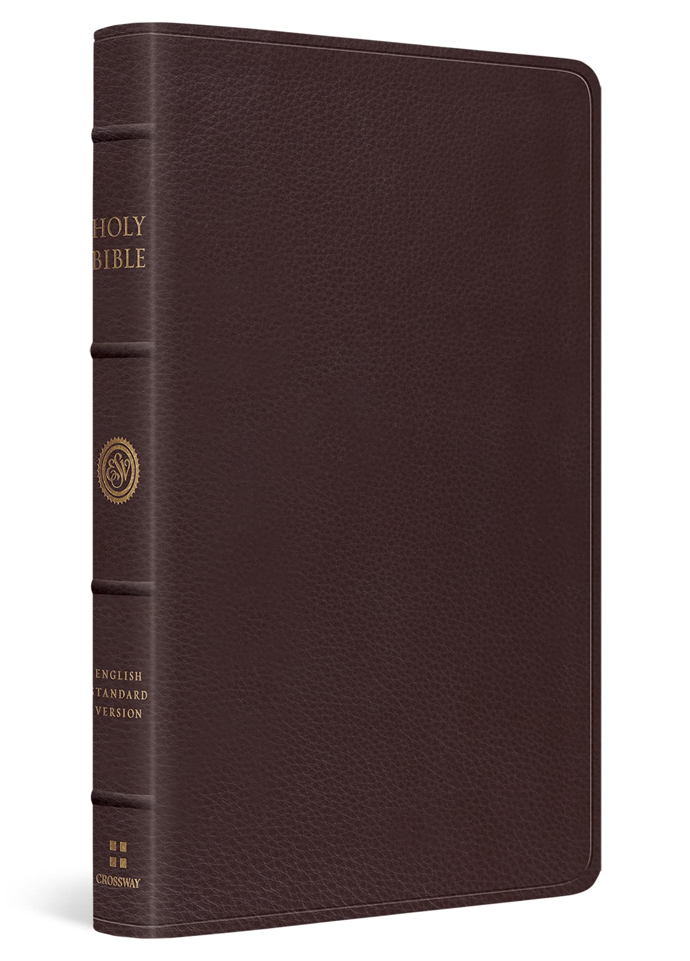 ESV Large Print Thinline Reference Bible - Brown Leather, Easy-to-Read Text, Compact & Lightweight for Travel, Church, Bible Study & Daily Devotion