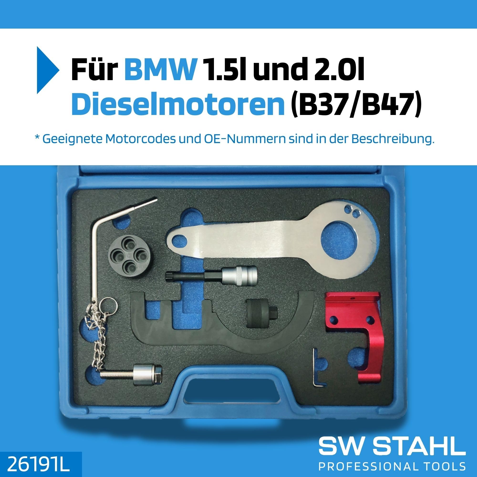 BMW Mini Engine Adjustment Tool Set 26191L - Professional Automotive Repair Kit for Valve Timing & Tensioner Adjustment | Perfect for DIY Mechanics & Professional Technicians