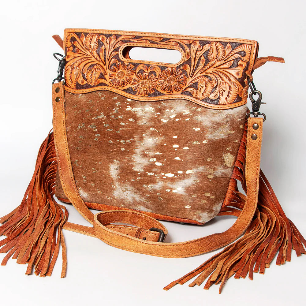 American Darling Genuine Cowhide Fringe Purse - Stylish Boho Crossbody Bag for Women | Perfect for Casual Outings, Music Festivals & Date Nights