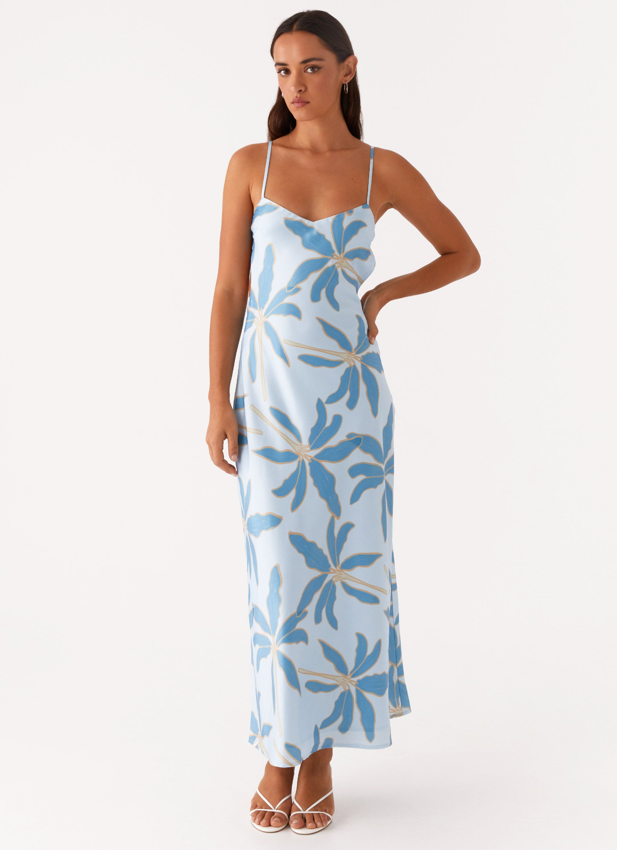 Elegant Alisha Midi Dress in Opulent Blue - Perfect for Weddings, Parties & Special Occasions