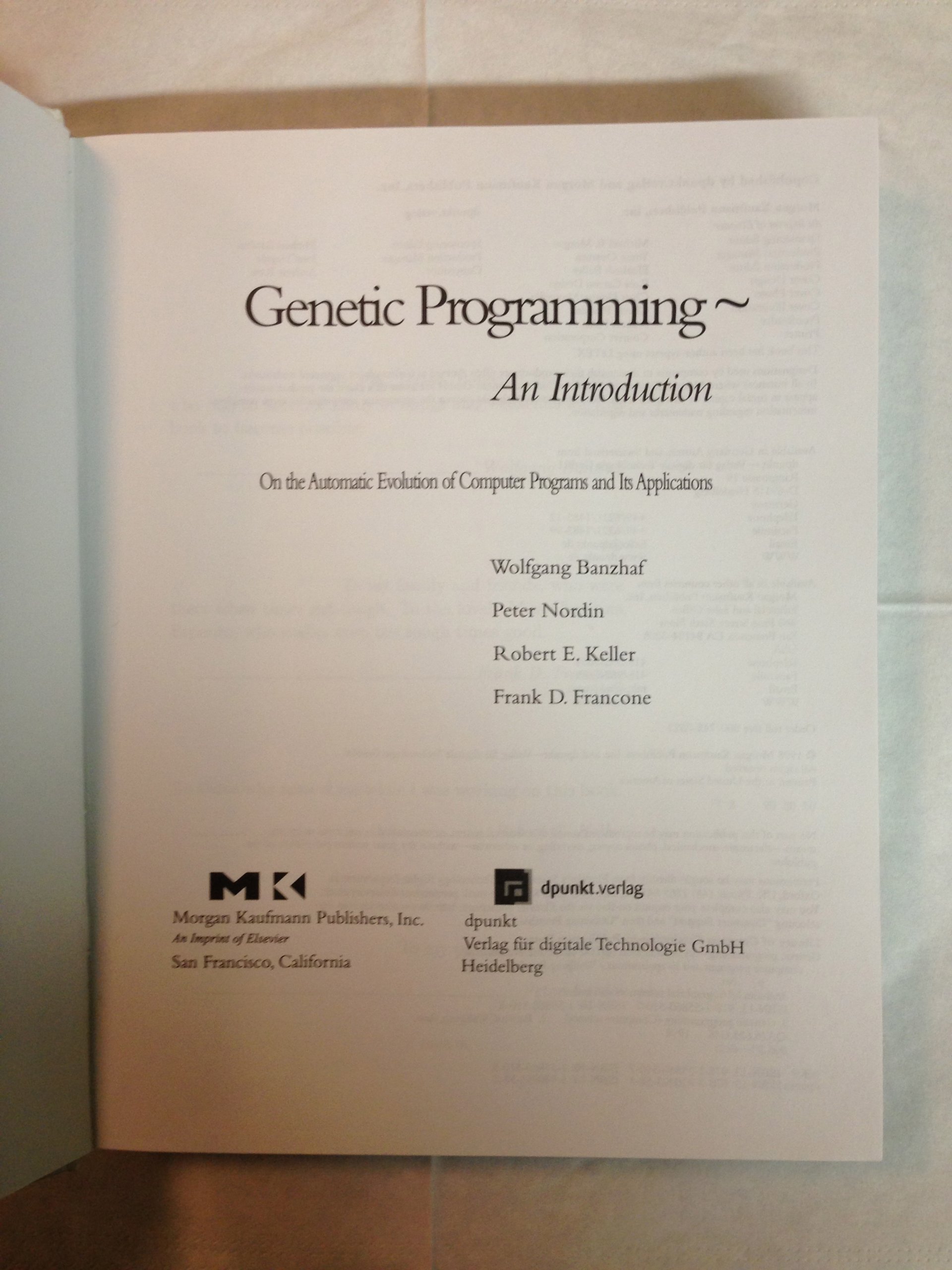 Genetic Programming: An Introduction - The Morgan Kaufmann Series in Artificial Intelligence | AI Learning & Research Book for Computer Science Students & Professionals