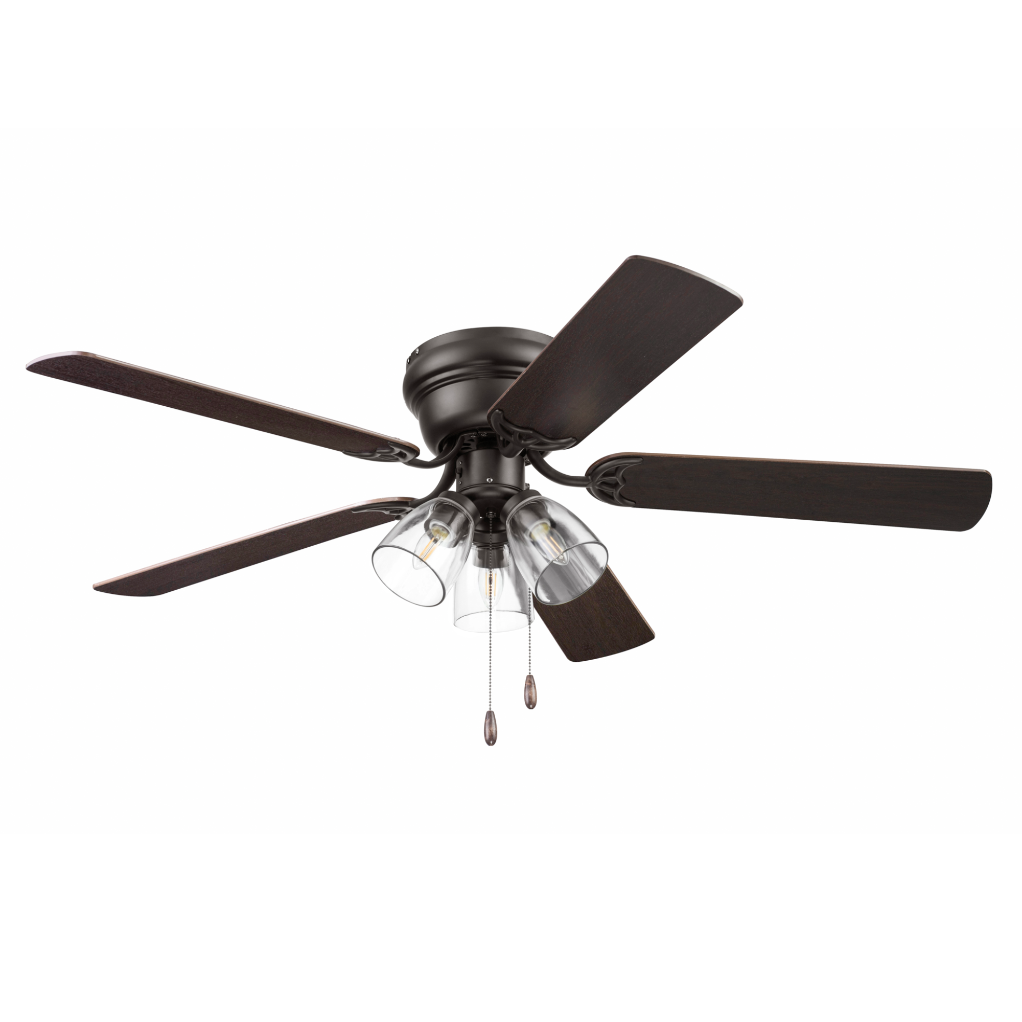 52 Inch Renton Ceiling Fan with Espresso Bronze Finish & Pull Chain - Perfect for Living Room, Bedroom, and Outdoor Spaces
