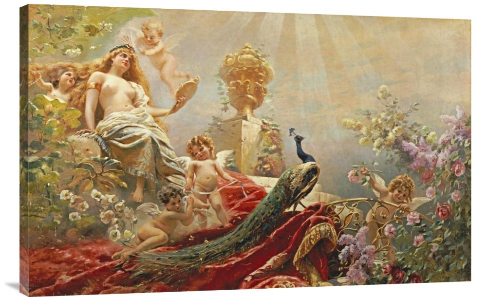 Constantin Makowsky The Toilet of Venus Gallery Wrap Giclee Canvas Wall Art Print - Premium Home Decor for Living Room, Bedroom & Office - 36x142 Inches
