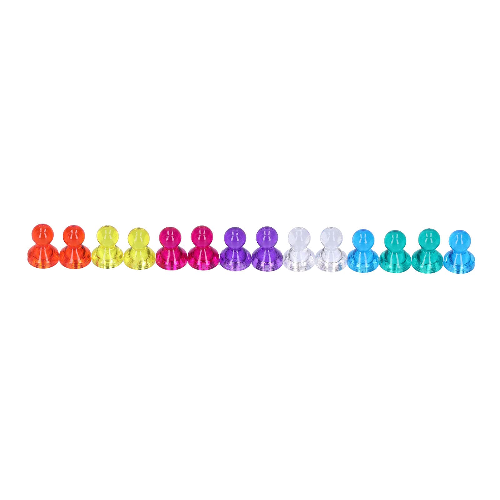 14Pcs Strong Magnetic Push Pins - 7 Color Assorted Whiteboard Magnets for Office, School & Home - Secure Documents, Photos & Notes on Fridge, Metal Boards & Whiteboards - Hand Tools & Accessories