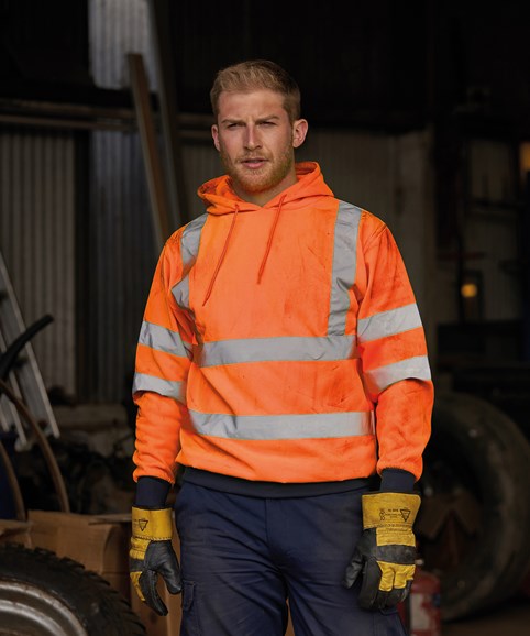 RX740 High Visibility Reflective Hoodie - Safety Workwear for Night Running, Cycling & Construction - Waterproof & Breathable for Outdoor Activities