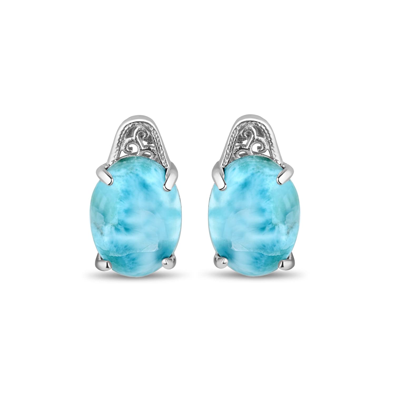 Stauer Women's Sea of Love Larimar Jewelry Set - Pendant, Earrings & Bracelet for Women | Perfect for Gifts, Weddings & Special Occasions