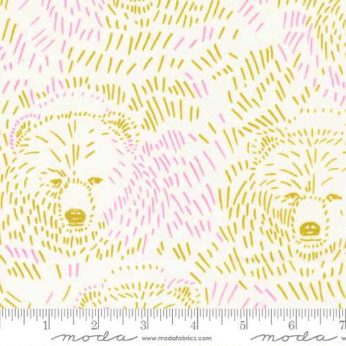 Marigold by Aneela Hoey Moda M2460011 Bears Daisy Fabric - Premium Cotton Quilting Material for DIY Crafts, Home Decor & Sewing Projects