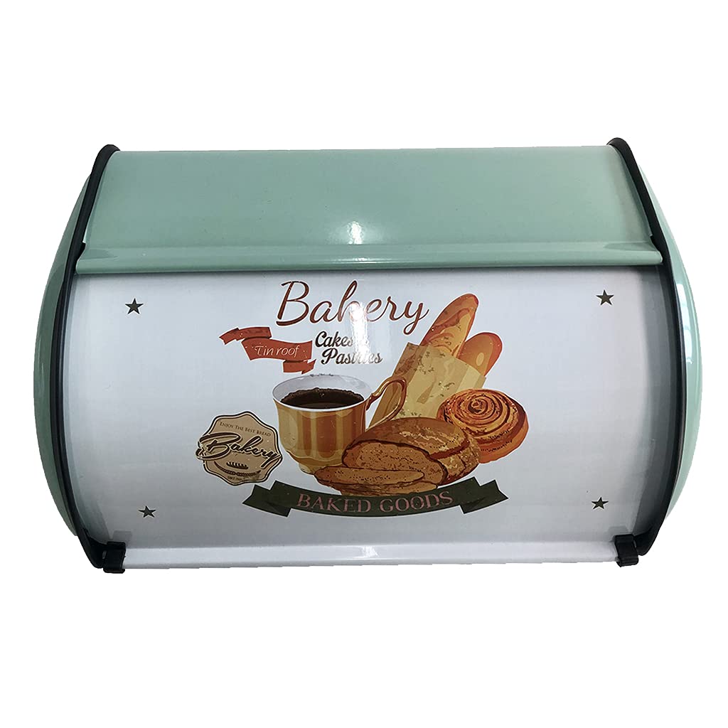 Stainless Steel Bread Box with Roll Top Lid - Durable Metal Bread Bin for Bakery, Restaurant & Home Kitchen Storage | Keep Bread Fresh for Longer | Perfect for Countertop, Pantry & Commercial Use