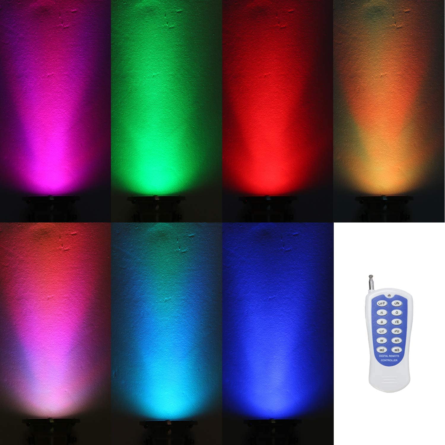 18W RGB Color Changing Underwater Lights - IP68 Waterproof Submersible LED Spotlights for Ponds, Pools, Fountains & Waterfalls (2 Pack with Transformer) - Perfect for Landscape Lighting & Nighttime Water Feature Illumination