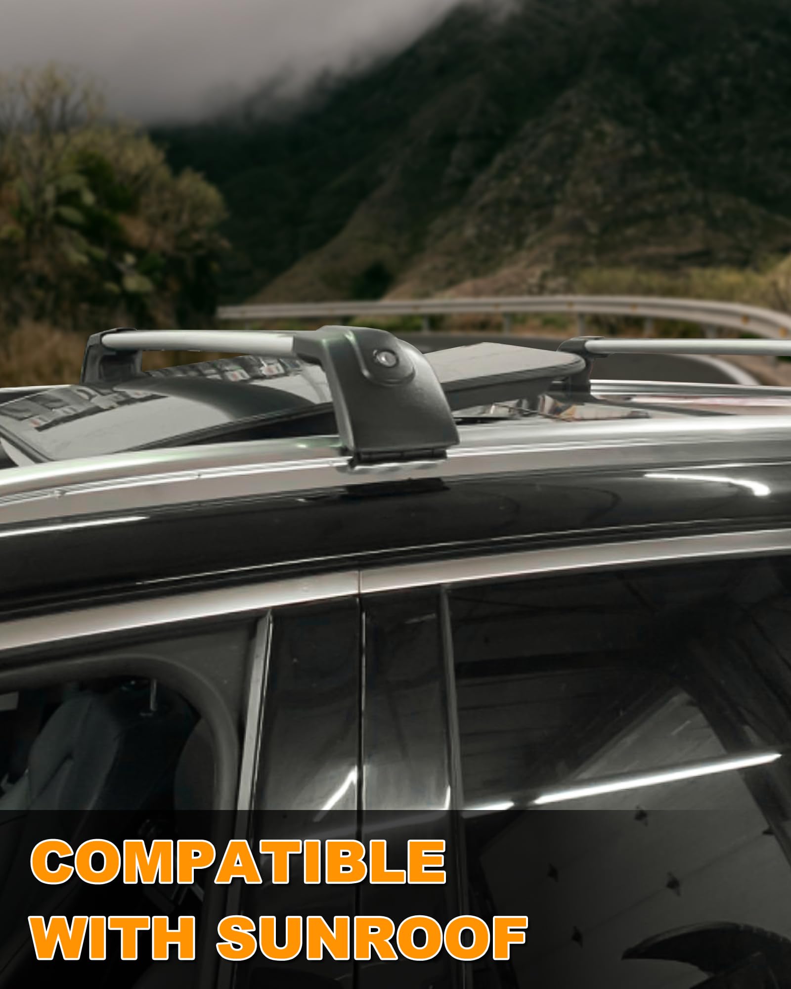 Volvo XC90 Cross Bars 2015-2025 - Snailfly Lockable Roof Rack Cargo Carrier for SUV Luggage & Outdoor Gear - Perfect for Camping, Skiing & Road Trips