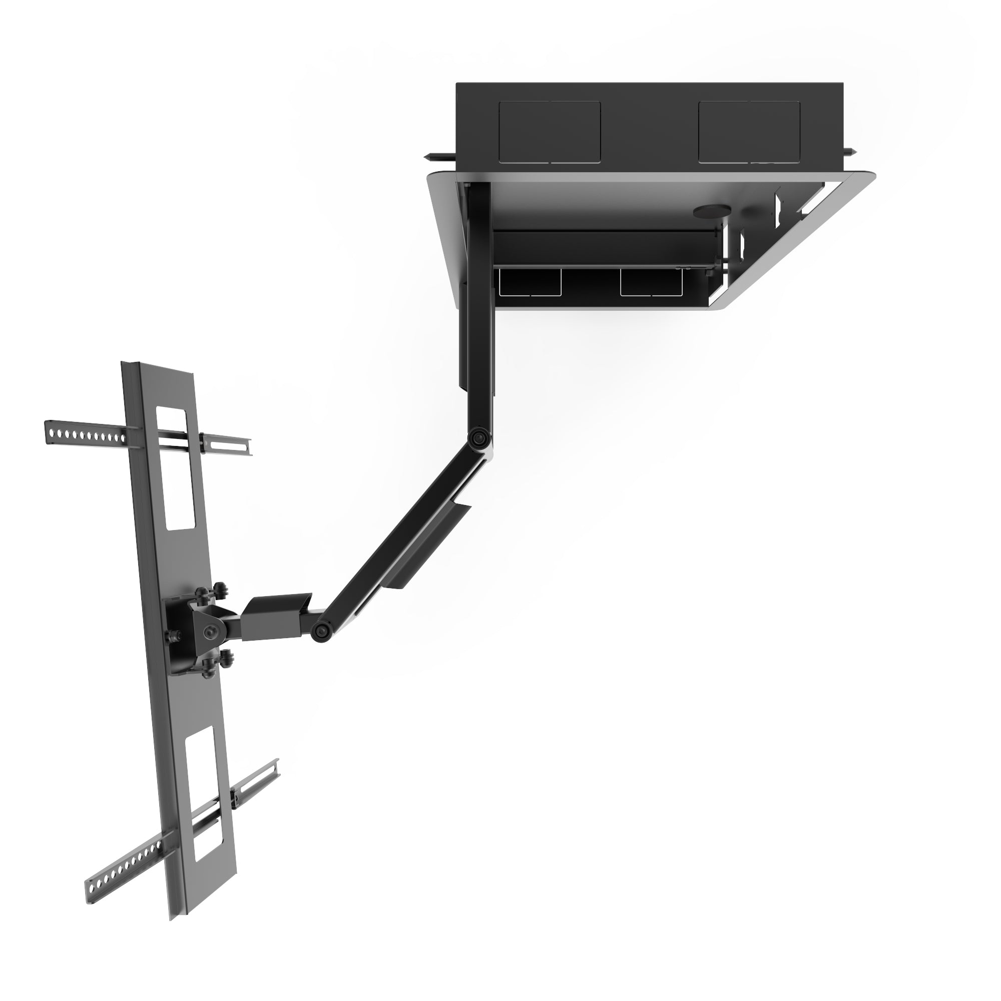 Kanto R500 Full Motion Recessed TV Wall Mount for 32-75 Inch Flat Screen TVs - Articulating Arm with Tilt & Swivel for Living Room, Bedroom, Home Theater Installation