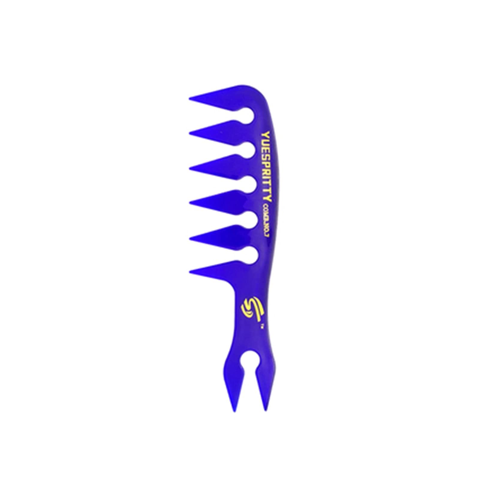 Vintage Wide Tooth Hair & Beard Comb - Retro Oil Head Styling Brush for Men, Barber Grooming Tools (Color: LS NO 7) - Perfect for Salon Styling, Beard Care & Home Hair Maintenance