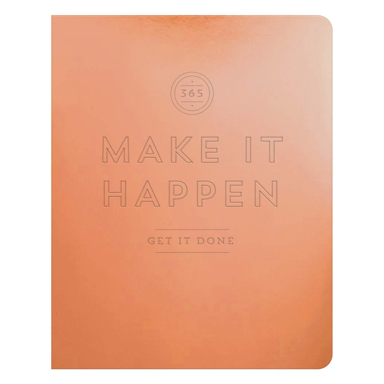 Make It Happen Copper Deluxe Pocket Undated Planner - Portable Daily Organizer for Productivity, Goals & Scheduling - Perfect for Work, School, Travel & Personal Planning