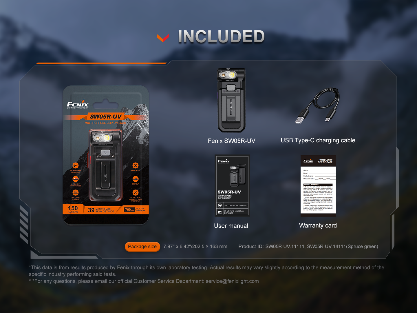 Fenix SW05R Multipurpose Clip On Light - Red & UV Output for Camping, Hiking, and Emergency Use