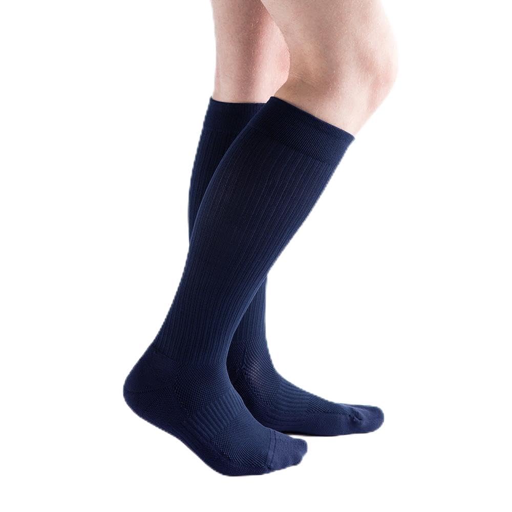 20-30 mmHg Compression Socks for Men - Cushioned Rib Support Socks for Circulation, Running, Travel & Work