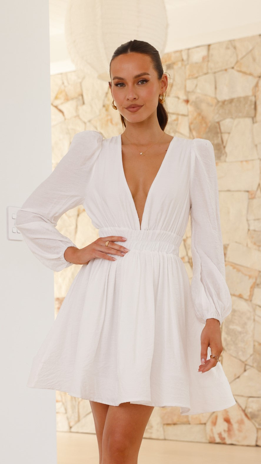 Charlotte Mini Dress in White - Elegant & Flirty Summer Party Outfit for Women