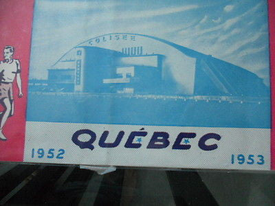 Vintage Jean Beliveau Junior Hockey Program 1952-53 - Rare Collectible Memorabilia for Hockey Fans & Sports Collectors - Perfect for Display, Gifts & Nostalgic Hockey Enthusiasts