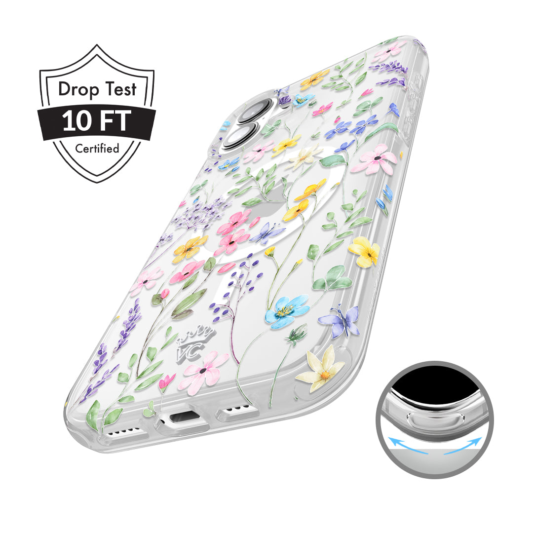 Enchanted Floral iPhone Case - Elegant Flower Design Protective Cover for iPhone 13/14/15 Pro Max - Perfect for Everyday Use, Travel & Gift Giving