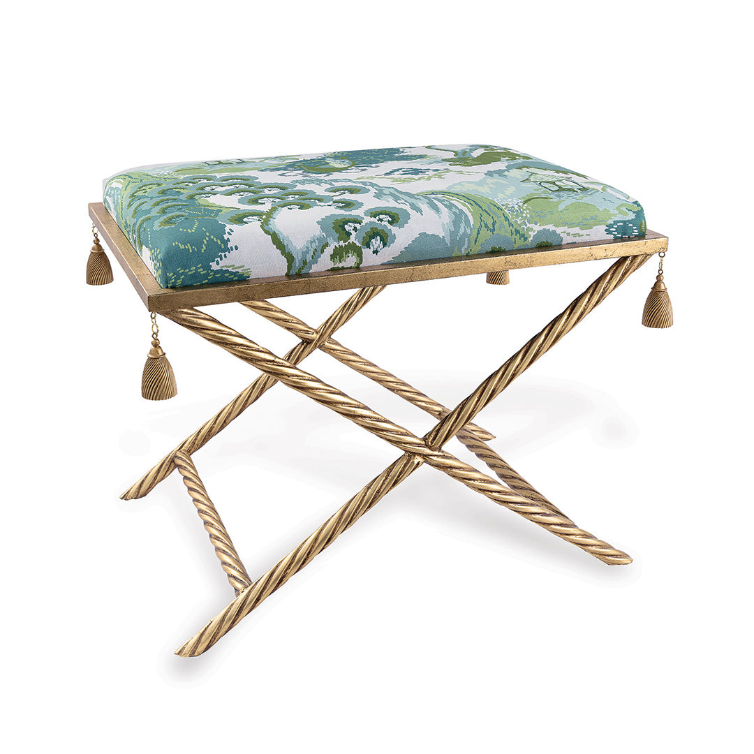 Chinese Chinoiserie Bench - Handcrafted Asian-Inspired Wooden Seat with Floral Carvings - Perfect for Entryway, Living Room, or Garden Decor