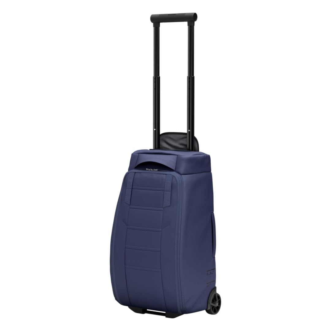 Db Journey The Hugger Roller Bag - 40L Durable Wheeled Duffle Bag with Wheels & Retractable Handle, Travel Luggage with Interior Pockets & Hook Up System - Perfect for Air Travel, Gym, Weekend Getaways (Blue)