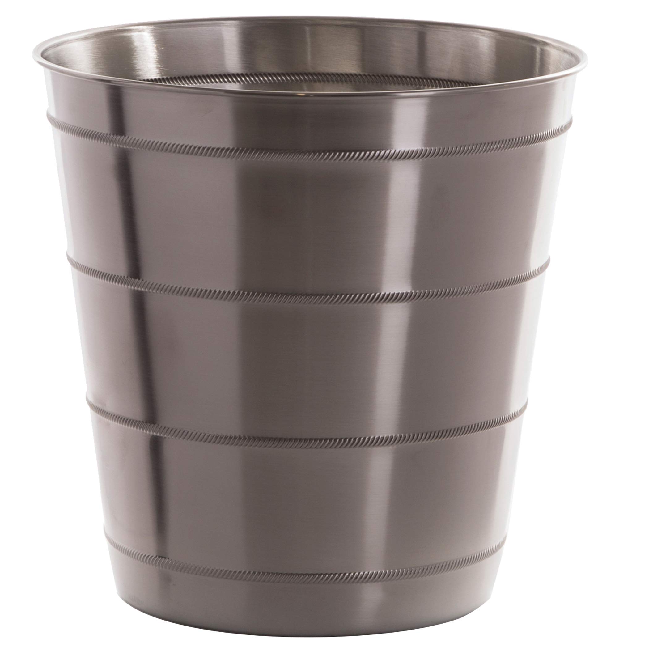 Stainless Steel Trash Can - 1.6 Gallon Metal Waste Basket for Home, Office, Bathroom, Kitchen & Dorm Room | Small Desk & Bedroom Garbage Bin | Perfect for Home Essentials & Office Supplies | Ideal for Waste Disposal in Living Rooms, Workspaces & Small Spaces