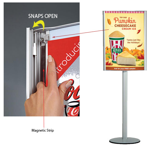Silver Convex Sign Holder for 18