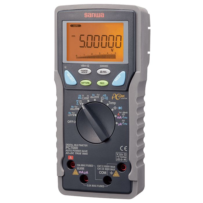 Fluke PC7000 True RMS Digital Multimeter with PC Link - Accurate Voltage, Current & Resistance Measurement for Home, Automotive & Industrial Use
