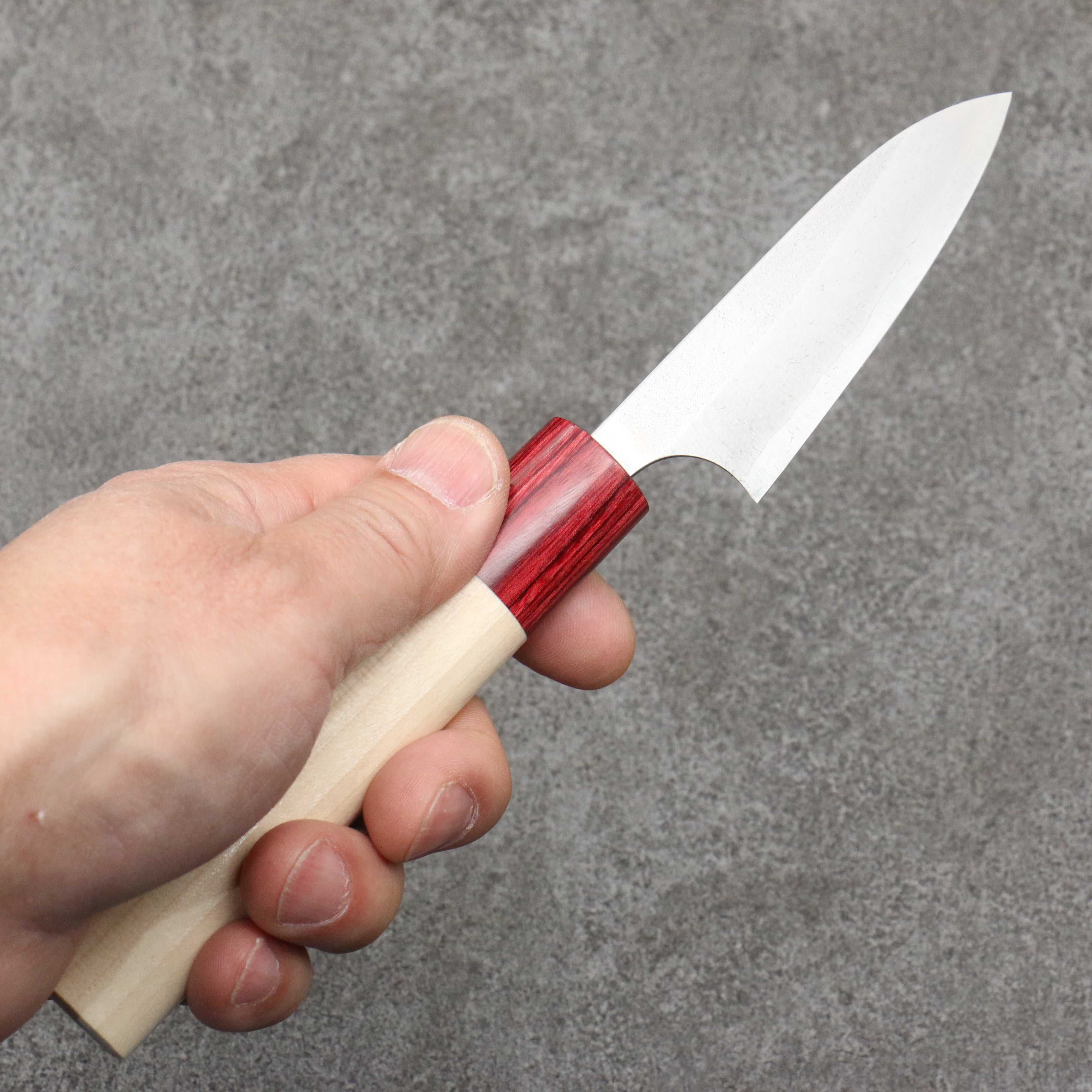 Masakage Yuki 75mm White Steel No.2 Nashiji Paring Knife with Magnolia Handle - Perfect for Precision Peeling, Slicing & Kitchen Prep