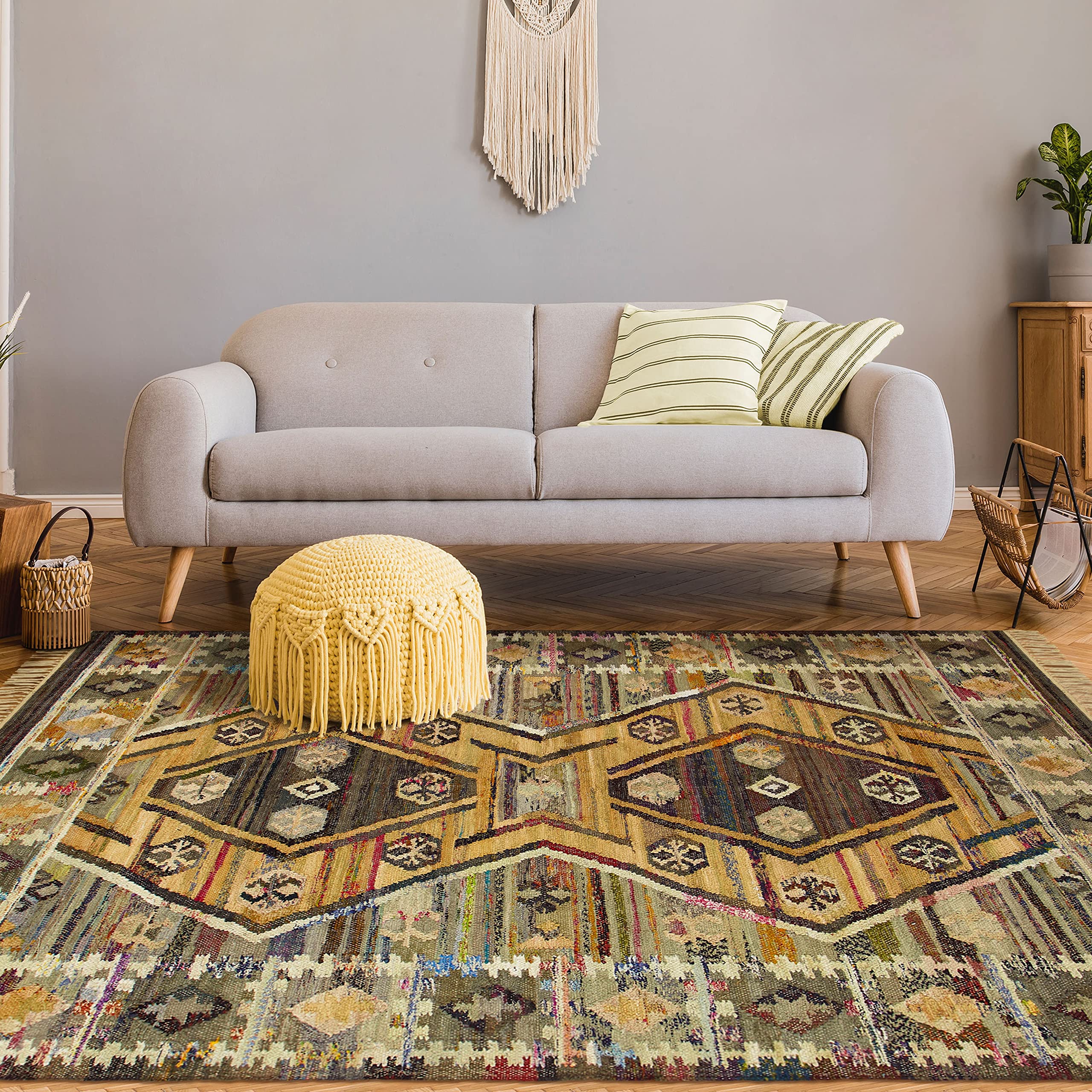 Premium 8' x 10' Green Area Rugs - Soft, Durable & Stain-Resistant - Perfect for Living Room, Bedroom or Office Decor
