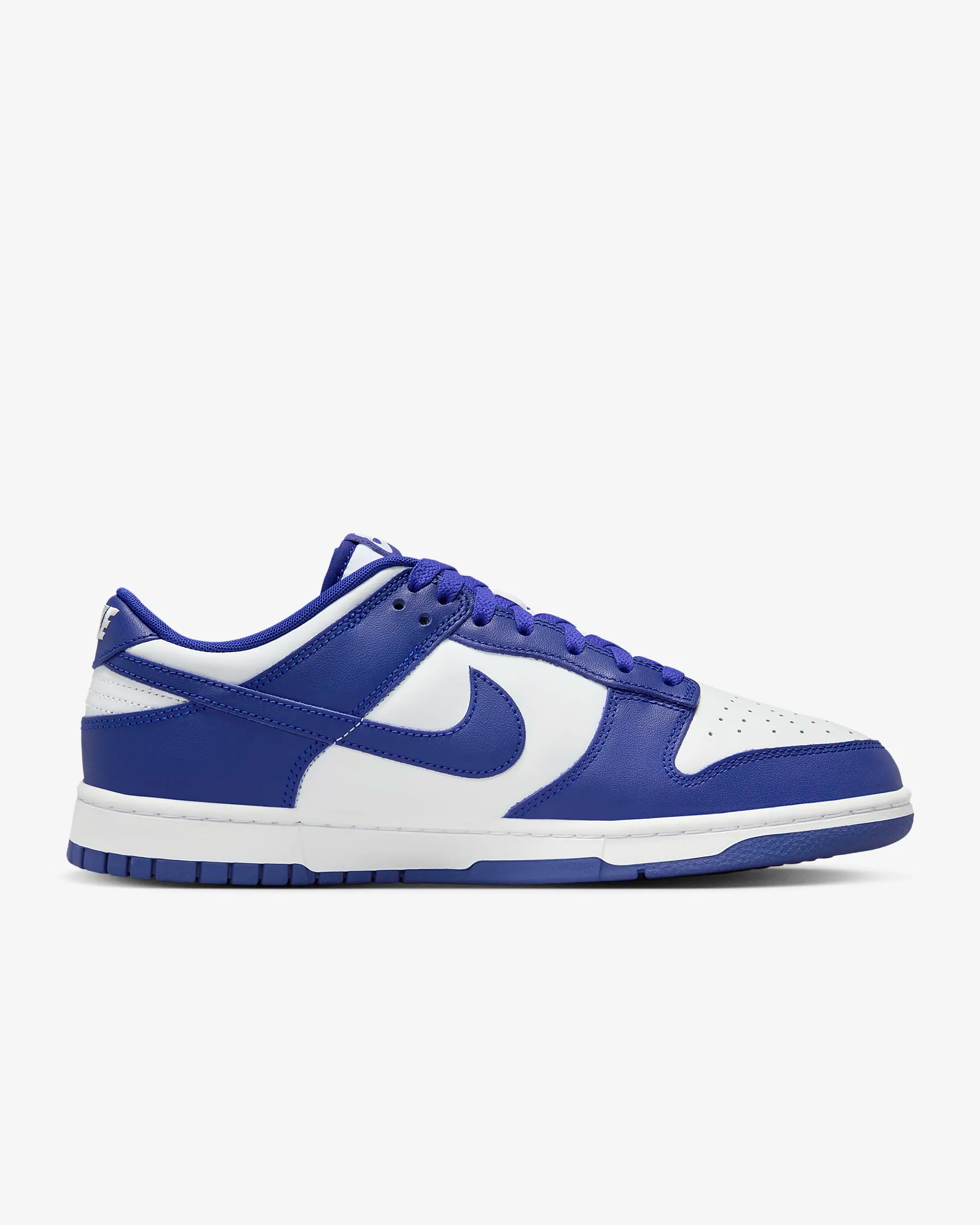 Nike Men's Dunk Low Retro Sneakers - White, University Red, Concord | Classic Basketball Shoes for Casual Wear, Street Style & Sneaker Collectors