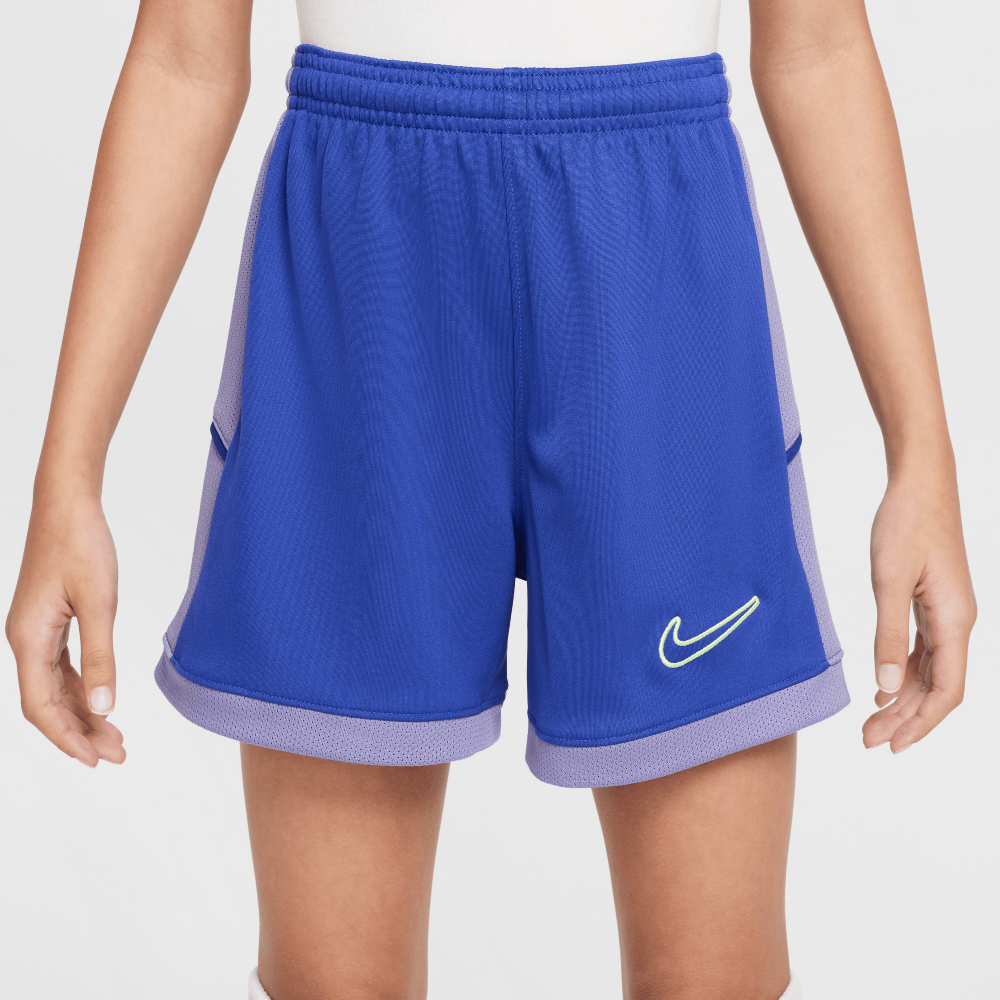 Nike Academy 25 Kids DRI-FIT Football Shorts - Deep Night/Dusty/Volt - Moisture-Wicking Athletic Shorts for Youth Soccer Training & Games