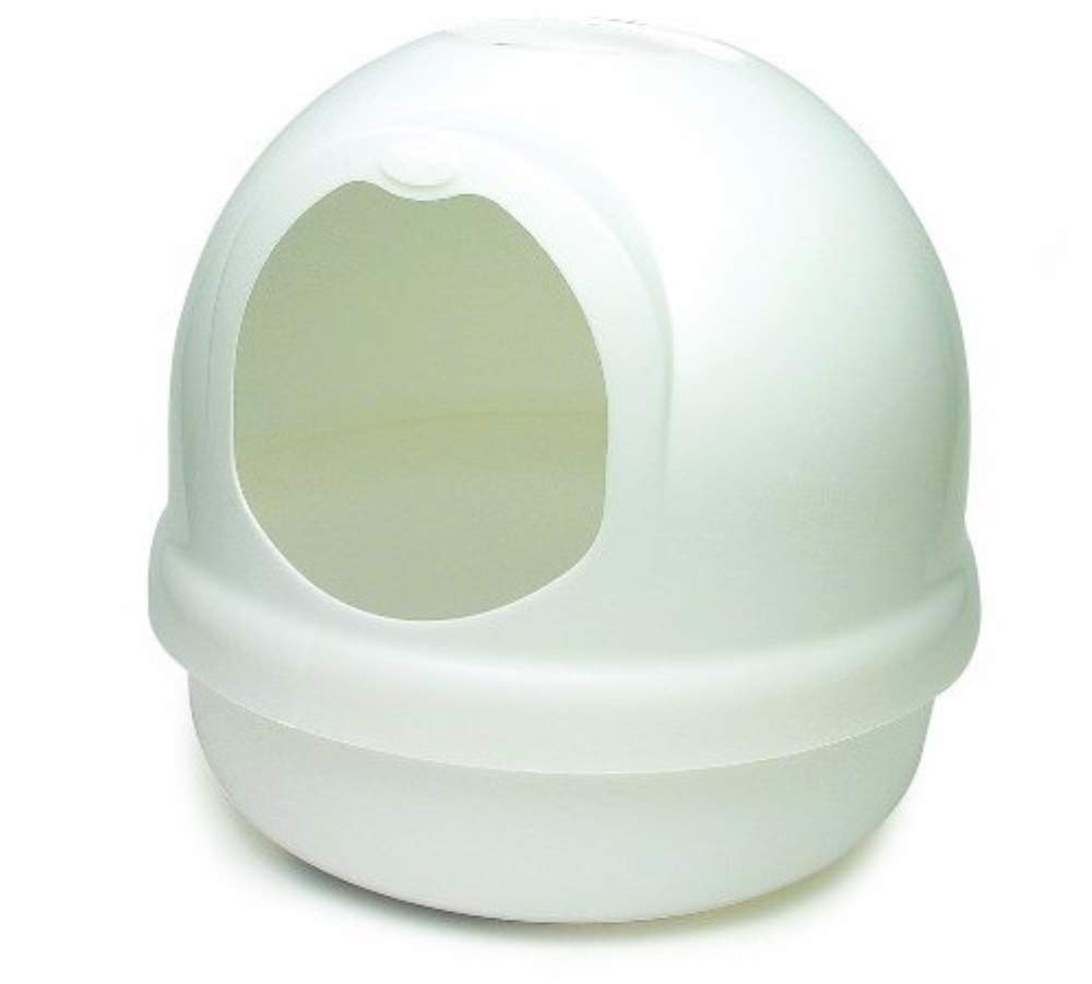 Petmate Booda Dome Cat Litter Box - White, Enclosed Design for Odor Control & Privacy, Perfect for Small Spaces & Multi-Cat Homes