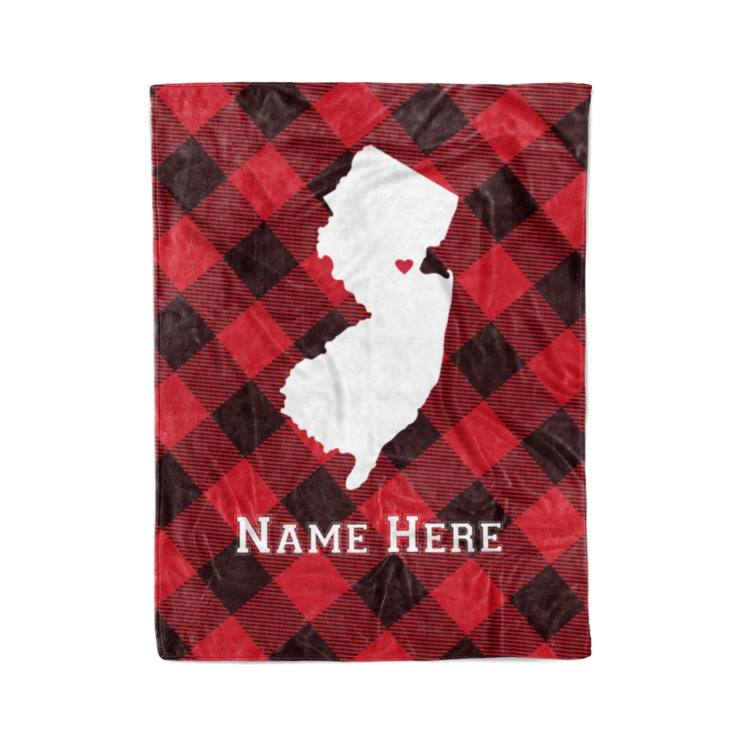 Personalized New Jersey State Pride Fleece Throw Blanket - Custom Family Name Blanket - New Brunswick Edition - Cozy Gift for Home, Sofa & Outdoor Adventures